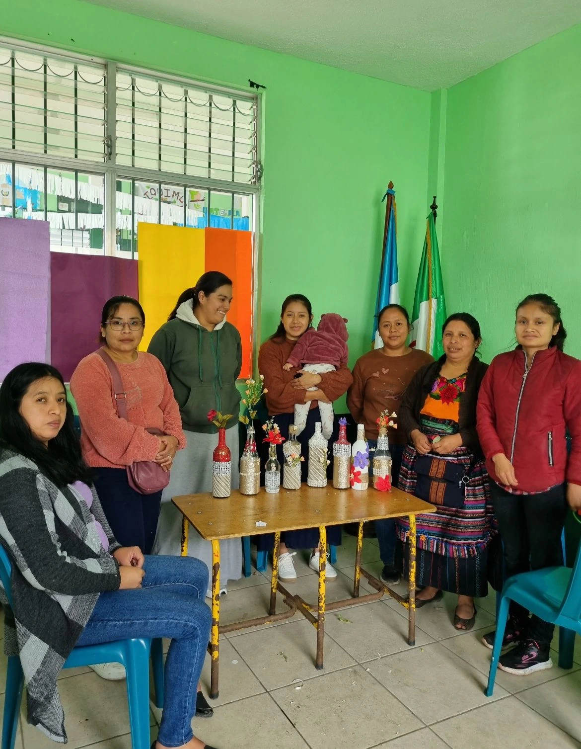 Taller de arte en botellas. 