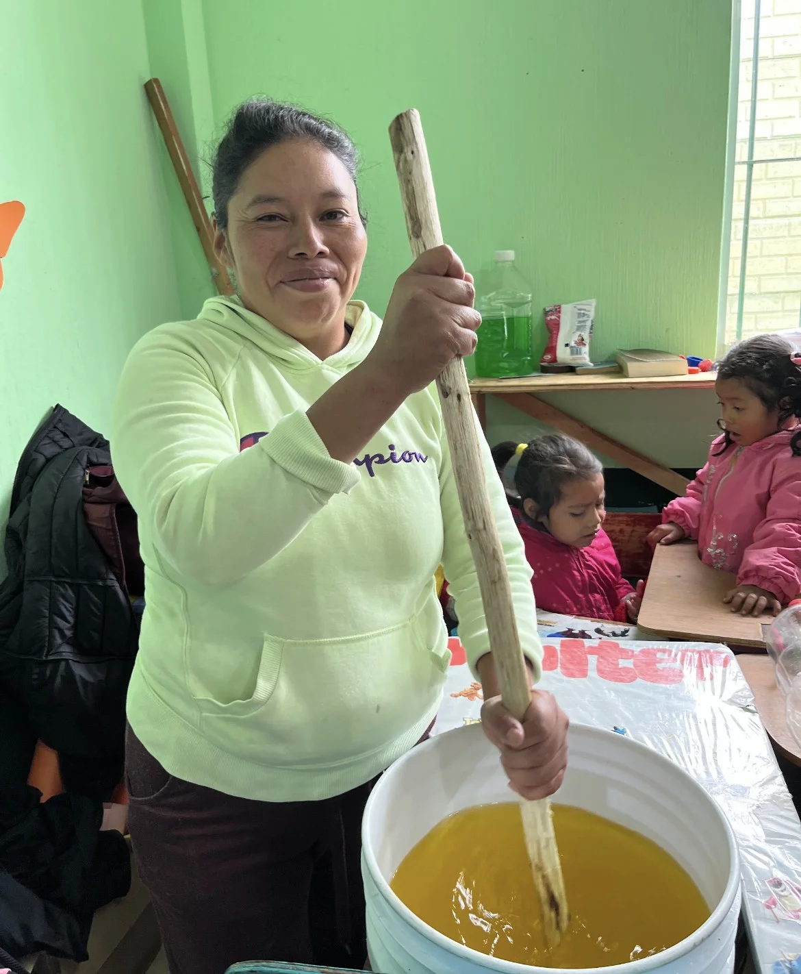 Taller de desinfectante. 