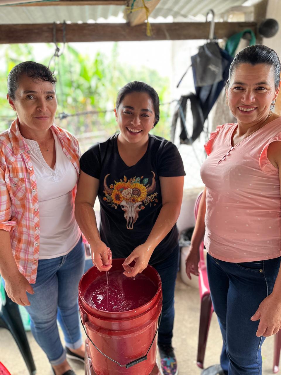 Taller de jabón líquido para manos. 